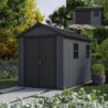 Abri de jardin en résine 5,92m² Newton 759 gris + plancher - Keter