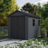 Abri de jardin en résine 5,92m² Newton 759 gris + plancher - Keter
