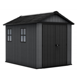 Abri de jardin en résine 5,92m² Newton 759 gris + plancher - Keter
