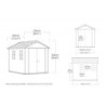 Abri de jardin en résine 5,92m² Newton 759 gris + plancher - Keter