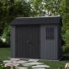 Abri de jardin en résine 5,92m² Newton 759 gris + plancher - Keter