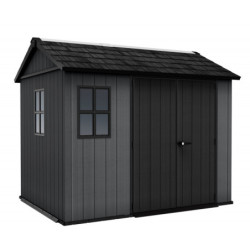 Abri de jardin en résine 5,92m² Newton 759 gris + plancher - Keter