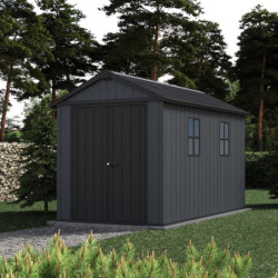 Abri de jardin en résine 7,25m² Newton 7511 gris + plancher - Keter