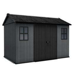 Abri de jardin en résine 7,25m² Newton 7511 gris + plancher - Keter