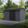 Abri de jardin en résine 8,57m² Newton 7513 gris + plancher - Keter