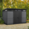 Abri de jardin en résine 7,4m² Cortina 117 gris + plancher - Keter