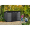 Abri de jardin en résine 7,4m² Cortina 117 gris + plancher - Keter