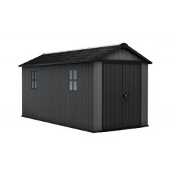 Abri de jardin en résine 9,89m² Newton 7515 gris + plancher - Keter