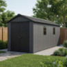 Abri de jardin en résine 11,2m² Newton 7517 gris + plancher - Keter
