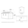 Abri de jardin en résine 11,2m² Newton 7517 gris + plancher - Keter