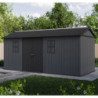 Abri de jardin en résine 11,2m² Newton 7517 gris + plancher - Keter