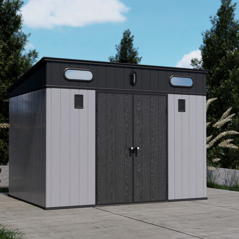 Abri de Jardin Résine 6m² Docker + Plancher - Jobu | Toit Monopente