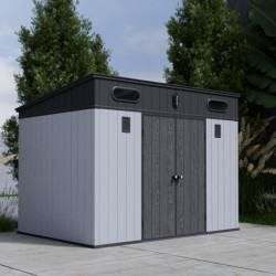 Abri de Jardin Résine 6m² Docker + Plancher - Jobu | Toit Monopente