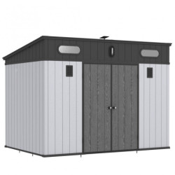 Abri de Jardin Résine 6m² Docker + Plancher - Jobu | Toit Monopente