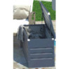 Coffre en métal - rangement  400L - gris - Chalet et Jardin
