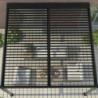 Pergola adossée en alu gris avec lames orientable 3x3m X-METAL