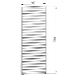 Panneau 90cm à ventelles fixes - noir anthracite - X-METAL