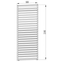 Panneau 90cm à ventelles fixes -  col gris clair - X-METAL