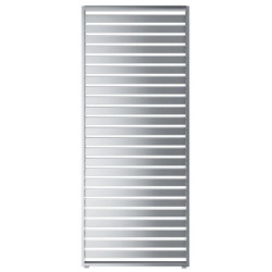 Panneau 123cm à ventelles fixes - gris clair - X-METAL