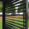Panneau 90cm à ventelles en alu noir pour pergola X-METAL