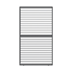 Panneau 90cm à ventelles en alu noir pour pergola X-METAL