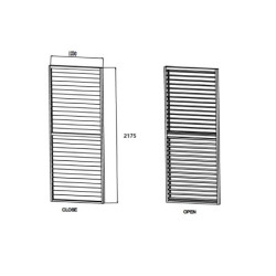 Panneau à ventelles en alu noir anthracite pour pergola X-METAL