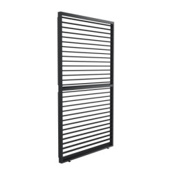 Panneau à ventelles en alu noir anthracite pour pergola X-METAL