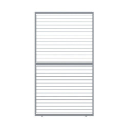 Panneau à ventelles 90cm en alu gris clair pour pergola 3x3m X-METAL