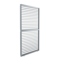 Panneau à ventelles 90cm en alu gris clair pour pergola 3x3m X-METAL