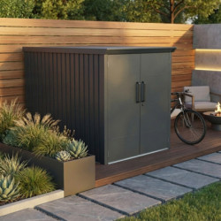 Abri pour 3 vélos avec rail coulissant X-METAL