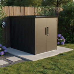 Abri pour 3 vélos avec rail coulissant X-METAL