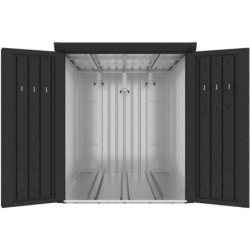 Abri pour 3 vélos avec rail coulissant X-METAL