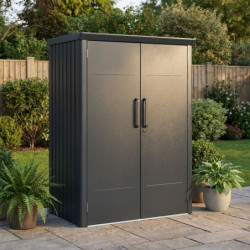 Armoire moderne extérieure en acier galvanisé anthracite Kosto X-METAL