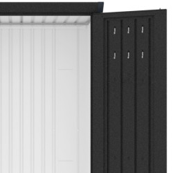 Armoire moderne extérieure en acier galvanisé anthracite Kosto X-METAL