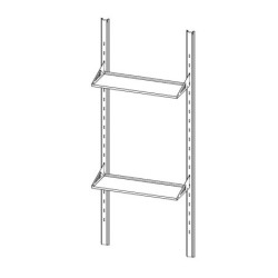 Lot de 2 étagères en acier galvanisé pour armoire Kosto X-METAL