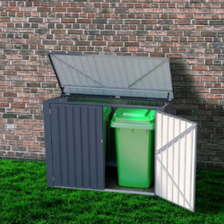 Coffre en métal - rangement - 2000L - gris - Chalet et Jardin