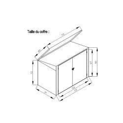 Coffre en métal - rangement - 2000L - gris - Chalet et Jardin