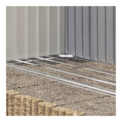 Abri de jardin - bois vieilli - métal - Bûcher Intégré - gris - Chalet et Jardin