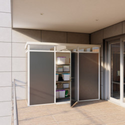 abri panneaux modulaire PVC isolé 3m2 Everbox anthracite