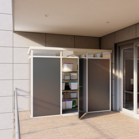 abri panneaux modulaire PVC isolé 3m2 Everbox anthracite