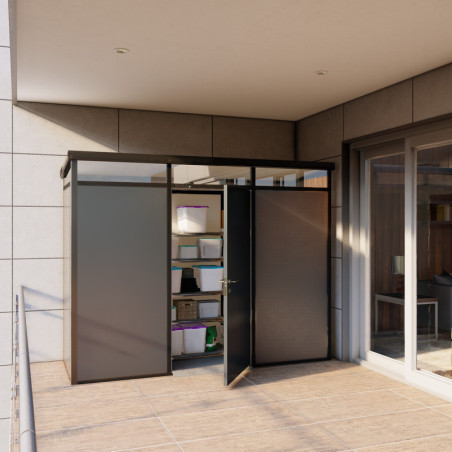 abri modulaire isolé 3m2 Everbox anthracite