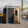 Bureau panneaux modulaires isolé 4m2 Everbox anthracite