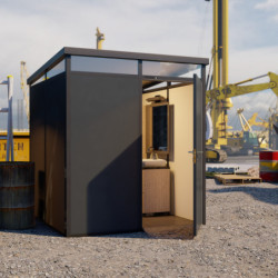 abri panneaux modulaires avec isolation 4m2 Everbox anthracite