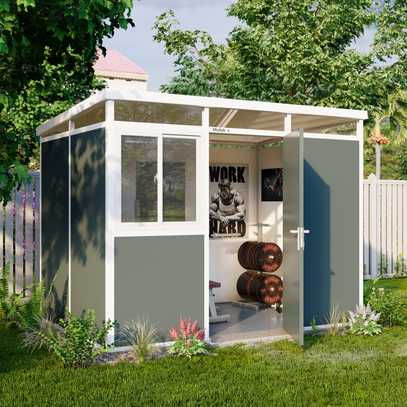 abri avec panneaux modulaires isolés 6m2 Everbox anthracite