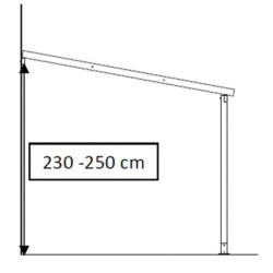 Toit de terrasse - 300x200cm - bois massif traité - Chalet et Jardin