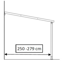 Toit de terrasse - 300x200cm - bois massif traité - Chalet et Jardin
