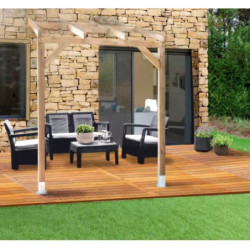 Toit de terrasse - 300x200cm - bois massif traité - Chalet et Jardin