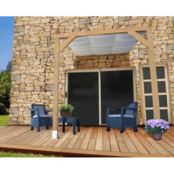 Toit de terrasse - 300x200cm - bois massif traité - Chalet et Jardin