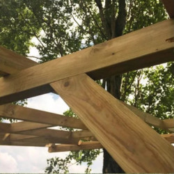 Toit de terrasse - 300x300cm - bois massif - Chalet et Jardin