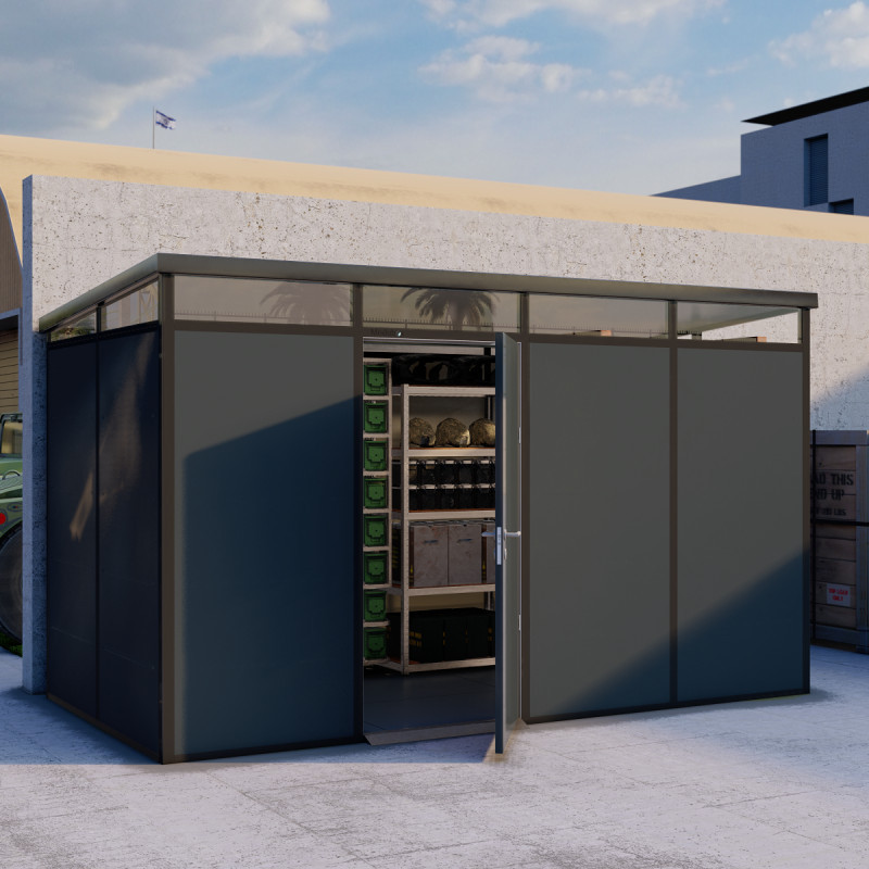 abri panneaux modulaires isolés 8m2 Everbox anthracite